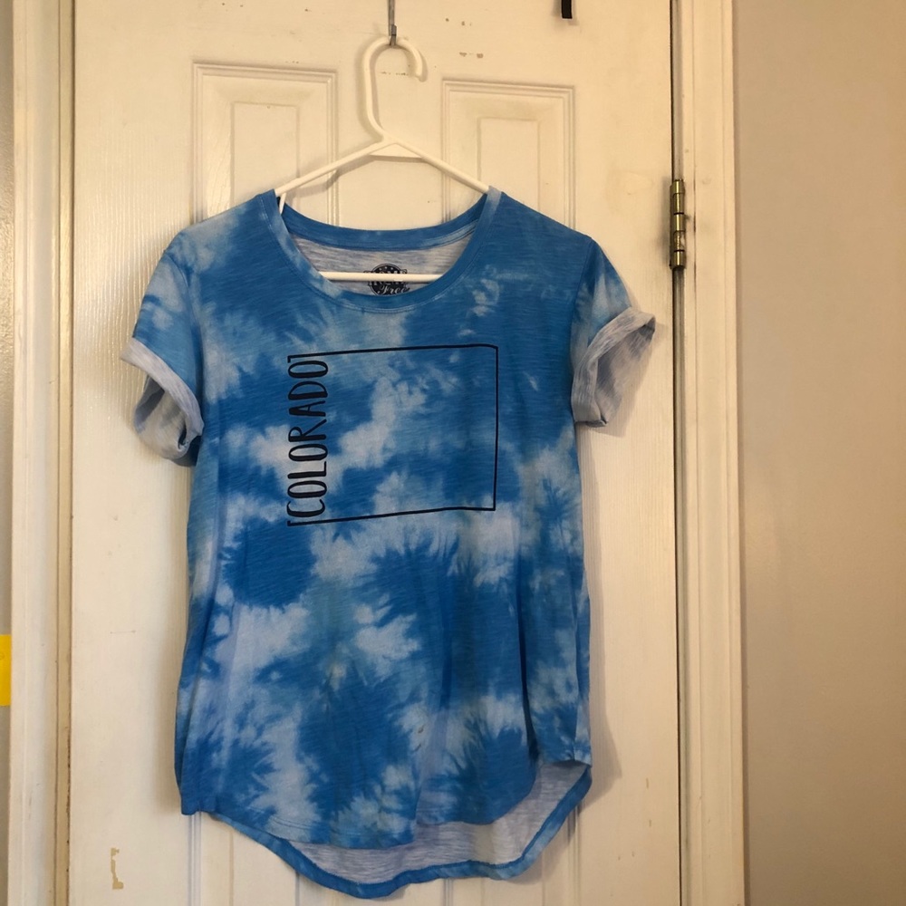 Blue tie dye Colorado T-shirt